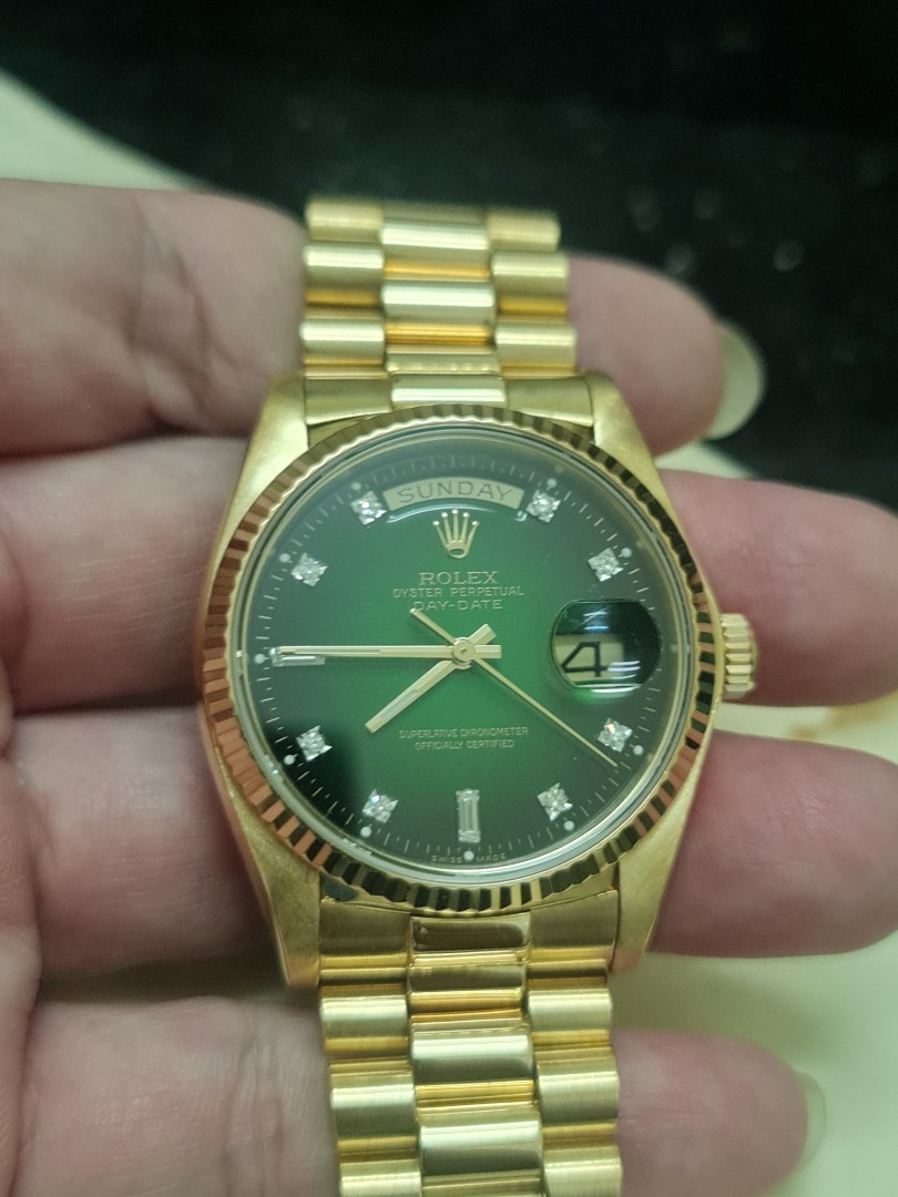Rolex 18038 green dial best sale