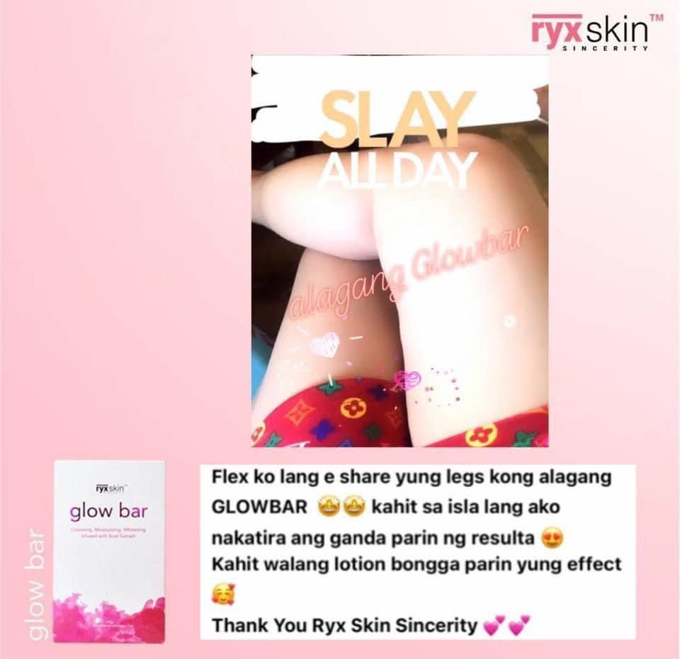 Ryx Glowbar (Category: Bath) located in Mandaluyong City. Submitted by charlaloooo (Listing ID 1081034514, Image 2). Description: The realest soap bar with pure active ingredients is here. Don’t settle for any face and body soap just because it’s available. Level up your standards with Ryx Skin Glow Bar. ❤️ Dare to experience a different bath time with Ryx Skin’s Glow Bar. Soothing, calming yet with micro-peeling for effective whitening and deep 
