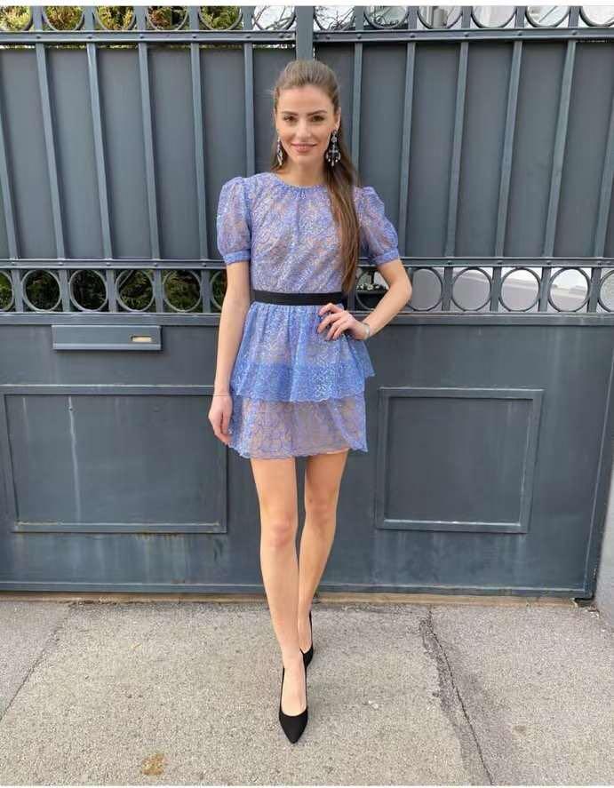 Self portrait blue sequin dress online