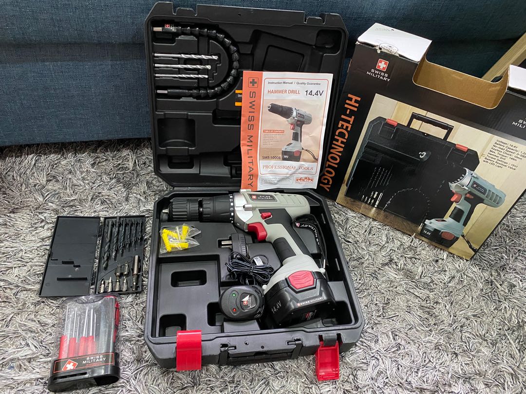Swiss military cordless shop hammer drill