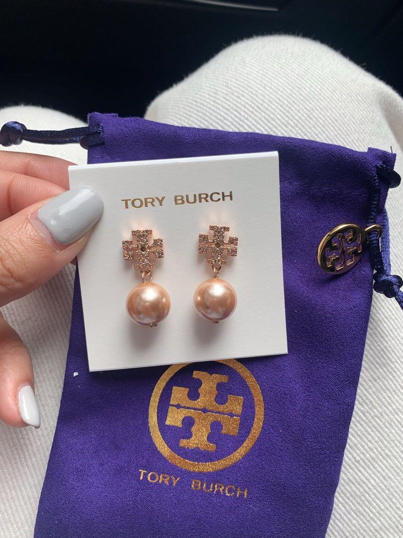 Tory Burch earnings 耳環戒指, 女裝, 飾物及配件, 耳環- Carousell