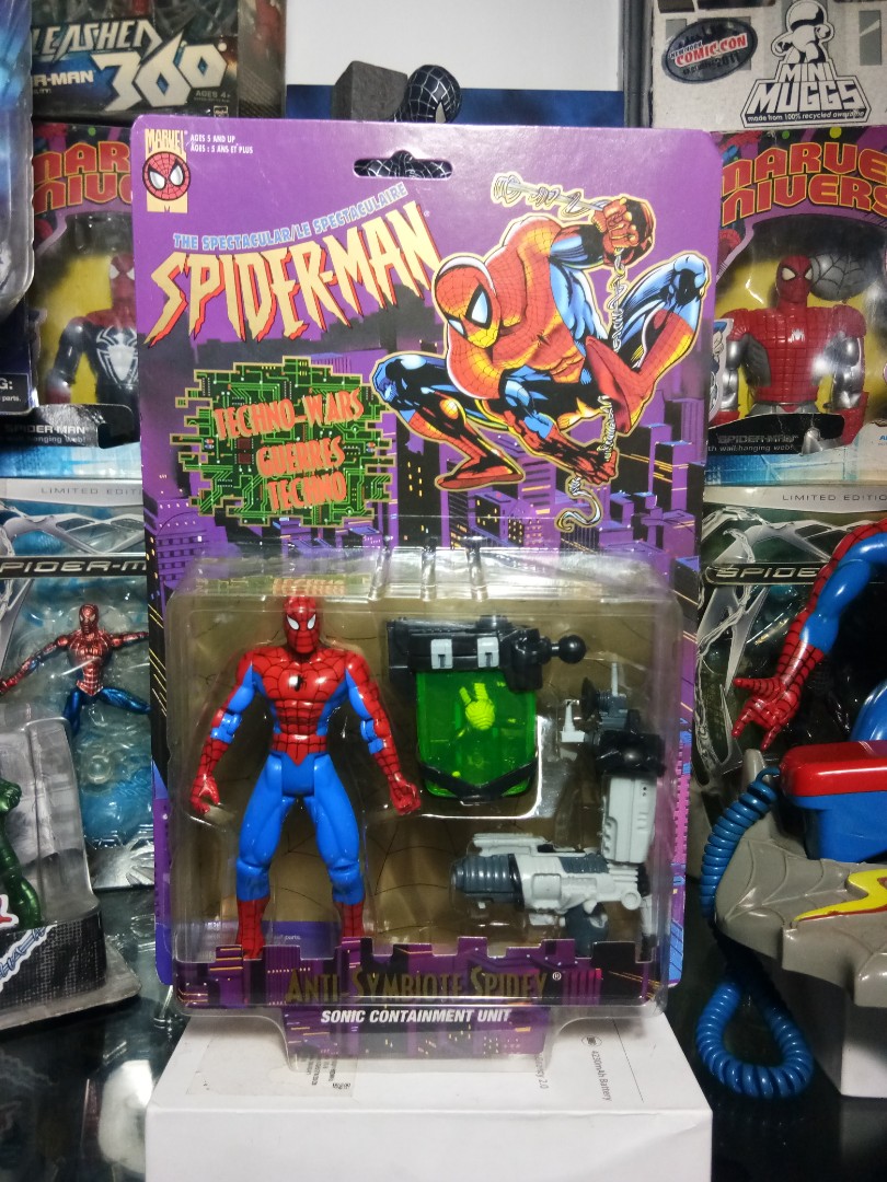 Toybiz Spider-man Techno Wars Anti Symbiote Spider-man Action