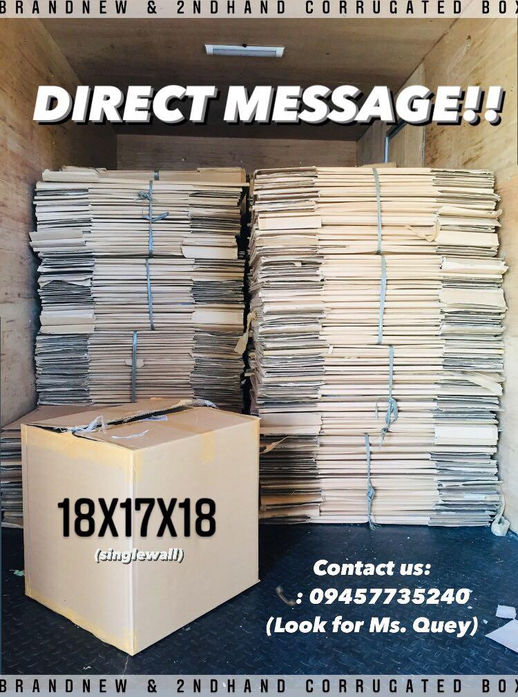 used/2ndhand box (Category: Storage Boxes & Baskets) located in Quezon City. Submitted by gq.packagingsupplies.ph (Listing ID 1081186055, Image 2). Description: BRANDNEW BALIKBAYAN BOX 🛒33” x 19” x 19” biggest heavy duty / double wall 🛒20” x 20” x 20” double wall 2NDHAND BOX; 🛒18” x 17” x 18” (single wall) 🛒18” x 15” x 13” (single wall) 🛒22” x 12” x 12” for 6 gallon (double wall) 🛒13” x 13” x 12” for 4gallon (single wall) 🛒11” x 9 1/2” x 1
