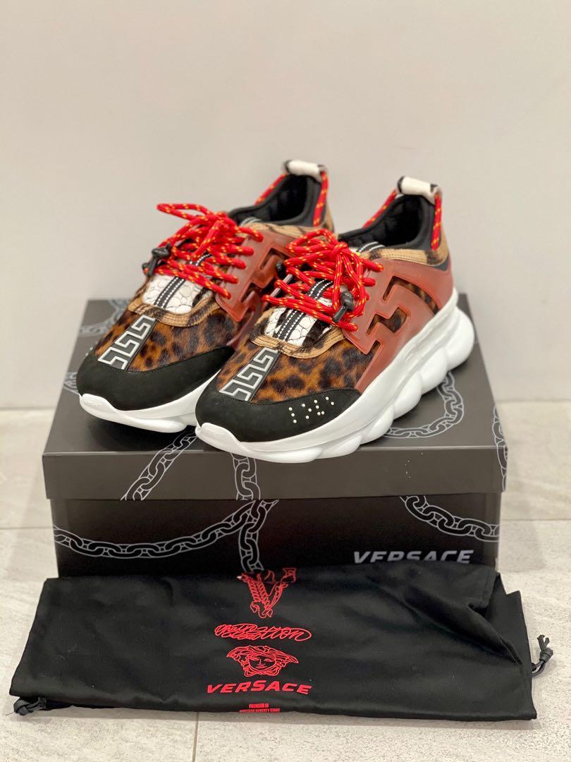Versace, Shoes, Versace Chain Reaction Red Cheetah
