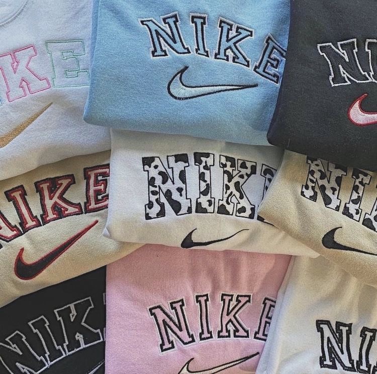 Nike embroidered sweaters clearance