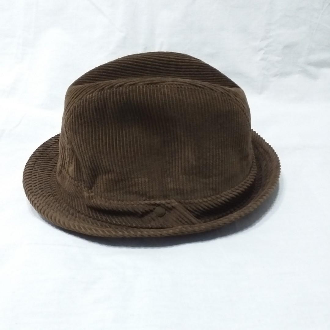 ZARA Corduroy Fedora Hat, Fesyen Pria 
