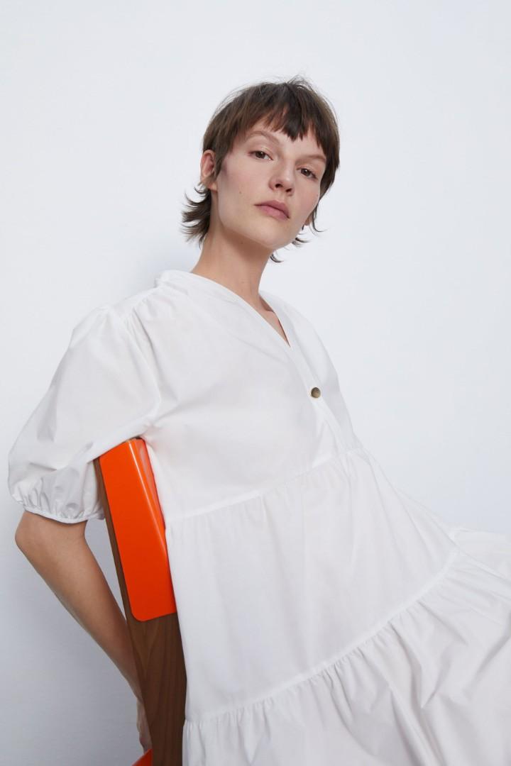 Zara poplin midi dress Clearance