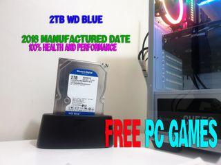 2tb Western Digital Blue with FREE PC games