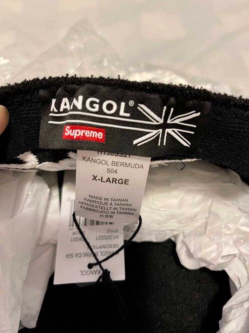 全新Supreme Kangol Bermuda 504 Hat Black (SS21) Size XL, 男裝