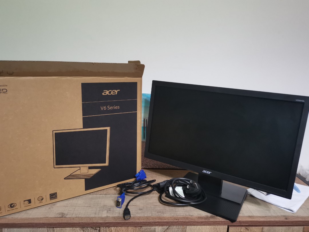 Acer LCD Monitor V206HQL, Computers & Tech, Parts & Accessories ...