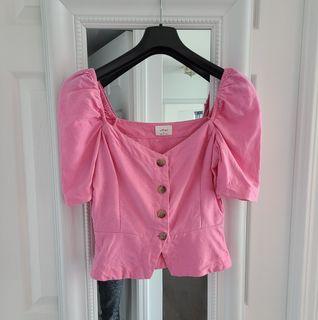 Aritzia Wilfred Pink Blouse Shirt - XS