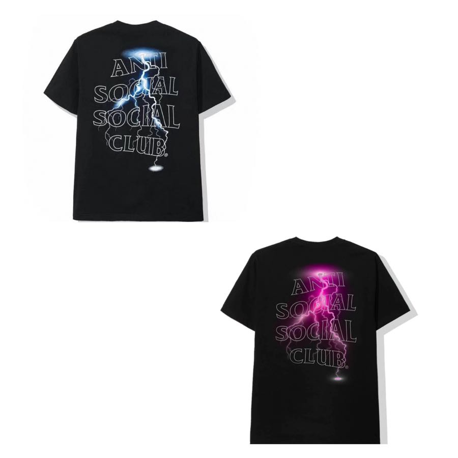Anti Social Social Club Lightning Tee 2024 favors