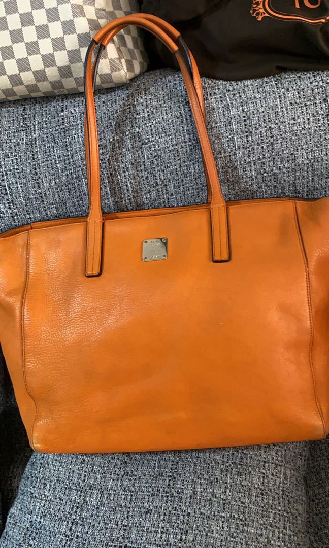 orange mcm bag