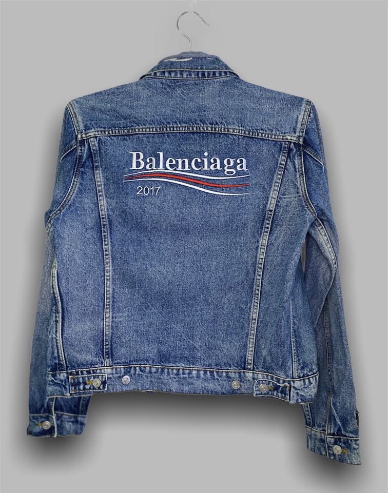 BALENCIAGA Swing cropped distressed denim jacket  NETAPORTER