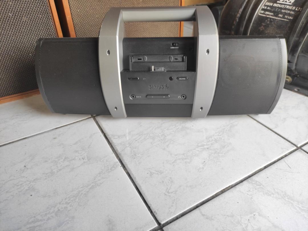 bluetooth speaker for sale (Category: Soundbars, Speakers & Amplifiers) located in Las Pinas. Submitted by edelyne_grace (Listing ID 1081315729, Image 2). Description: serius portable speaker for sale from canada with power adaptor 110 v compatible to all gadgets, phone ,tv, laptops computer with bluetooth and aux inut second hand las piñas area for pick up only.