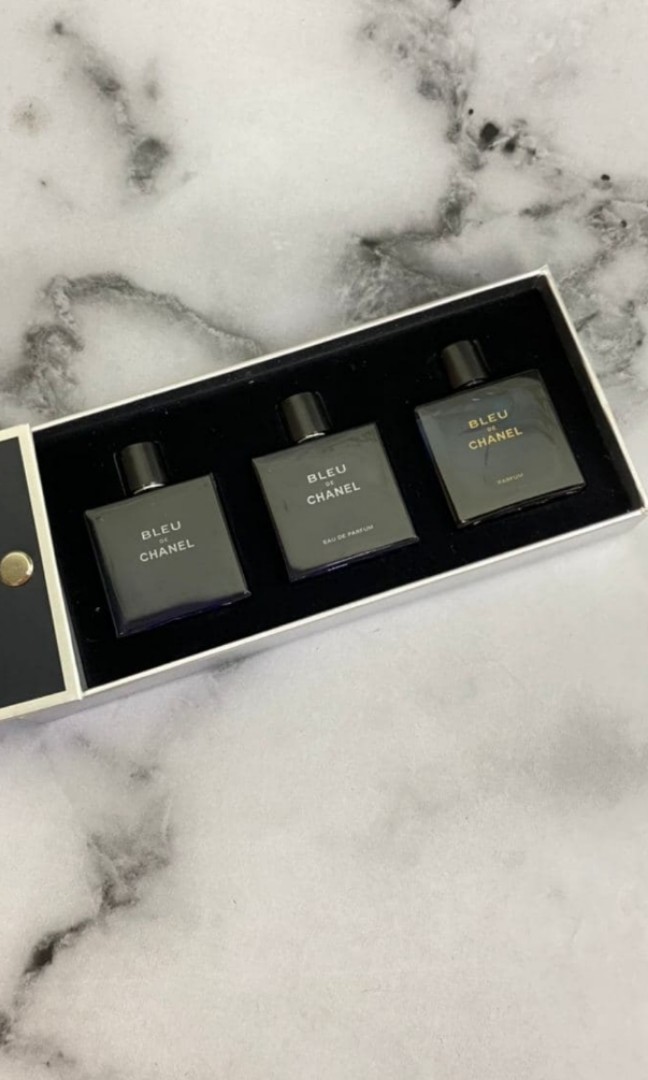 chanel bleu gift set, Kesehatan & Kecantikan, Parfum, Kuku & Lainnya di Carousell