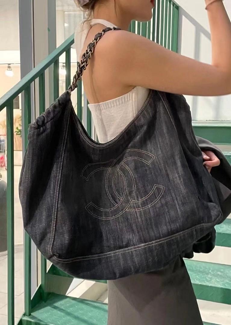 Chanel Coco cabas denim XL tote, Luxury, Bags & Wallets on Carousell