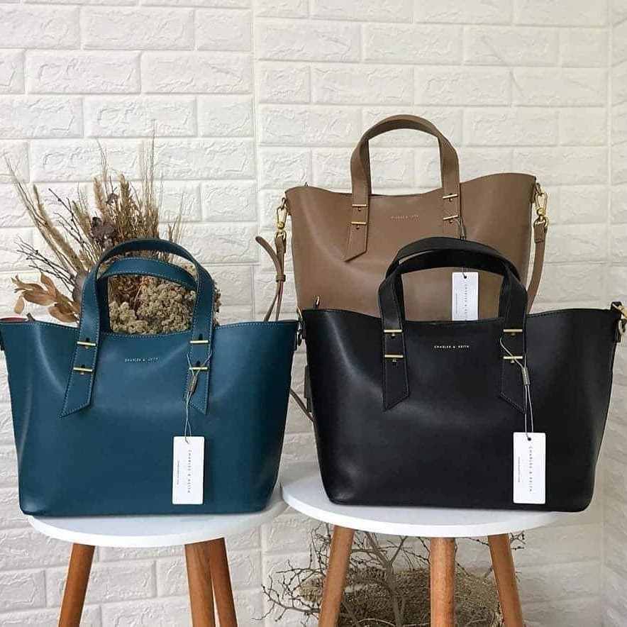 Charles and Keith Double handle slouchy bag