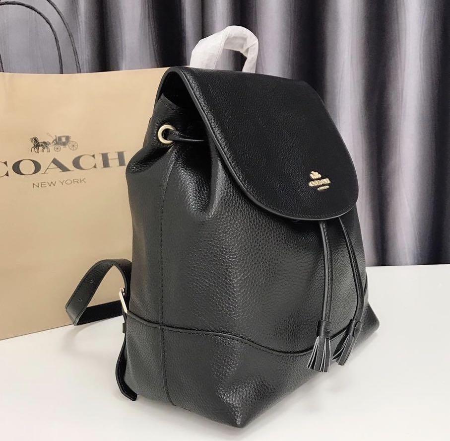 Coach elle backpack black clearance