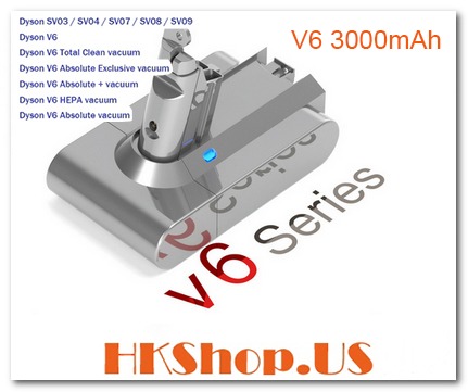Dyson V6™ 吸塵機代用電池3000mAh | 採用日本Sony電池芯| 適用多 