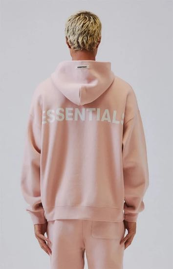 pink essentials hoodie