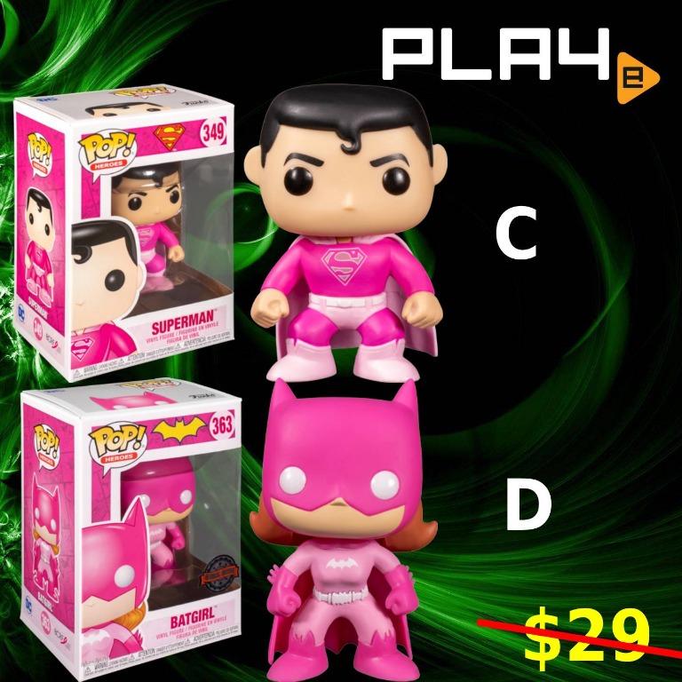 Funko Pop Batman 363 - Batgirl Breast Cancer Awareness Édition Exclusive Rose