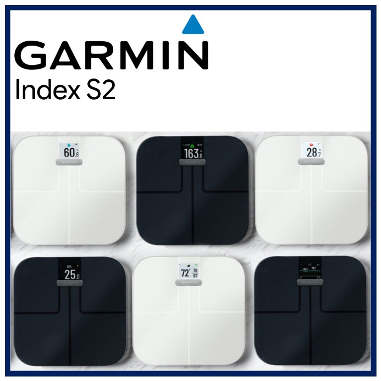 Garmin Index S2 Smart Scale (Black/White) Smart Weighing Scale for