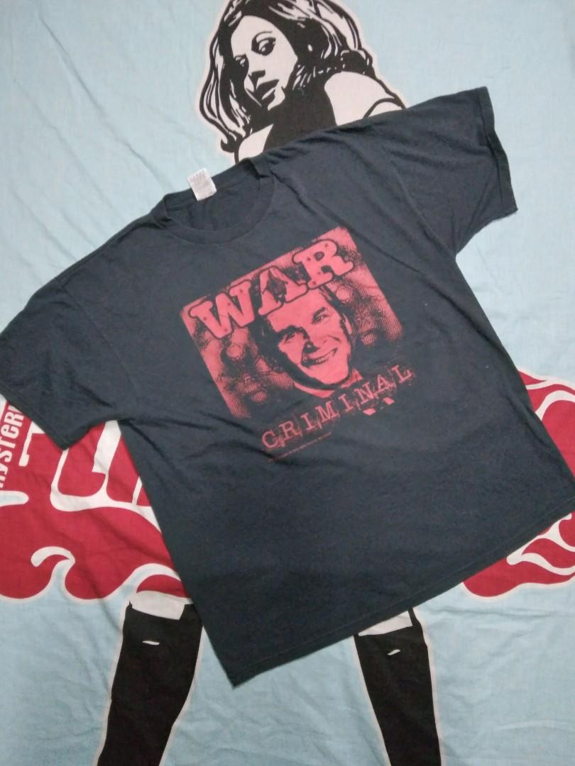 George w bush war criminal t shirt, Men 