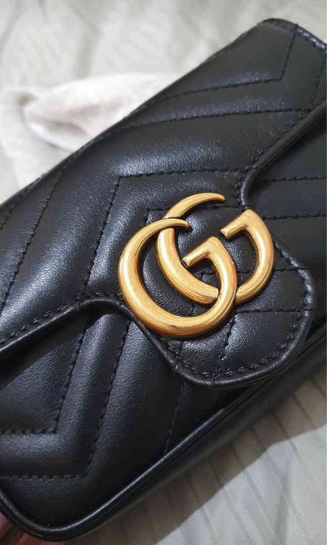 Gucci Marmont Super Mini (Category: Luxury Bags & Wallets) located in Pasay City. Submitted by lizshoppe (Listing ID 1081356908, Image 2). Description: Gucci Marmont super mini 101% Authentic With receipt. Complete Inclusions: Paperbag, box, ribbon, cards, receipt, dustbag. Excellent. No flaws. Available as long as posted here. Photos? Posted already. Let me know what kind of photo you need. Size: Super Mini. Please check Gucci website for exact 