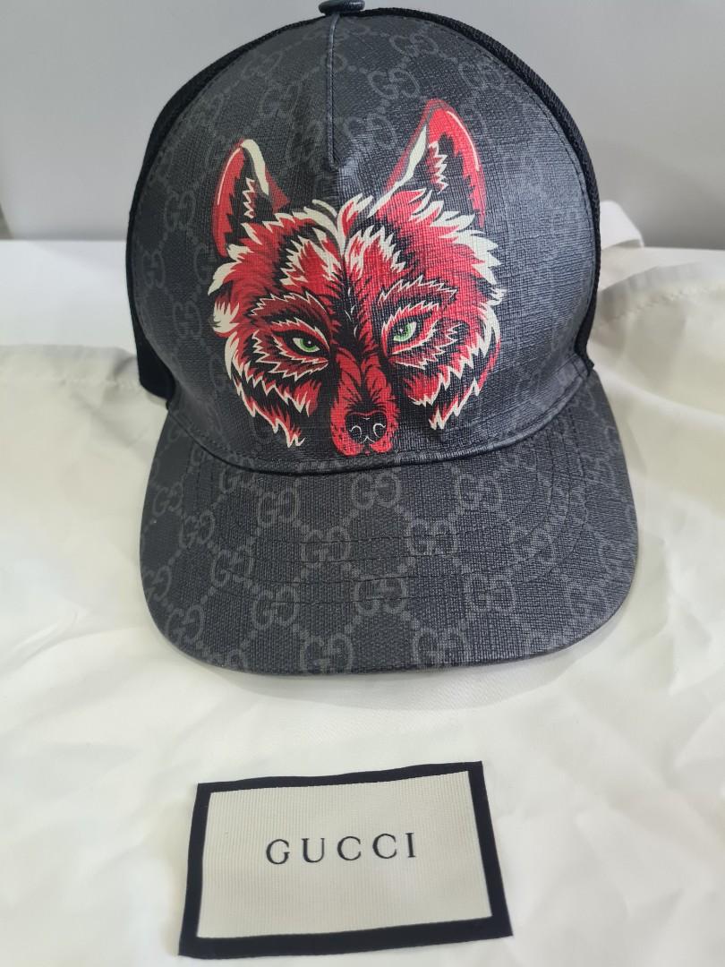 Gucci red wolf cap, Apparel Carousell