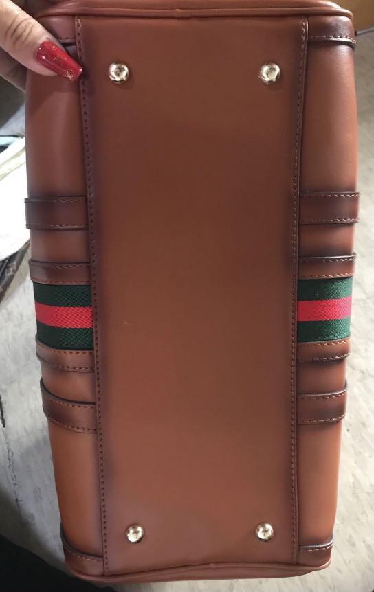 Gucci Tobacco Vintage Boston 35cm, Luxury, Bags & Wallets on Carousell