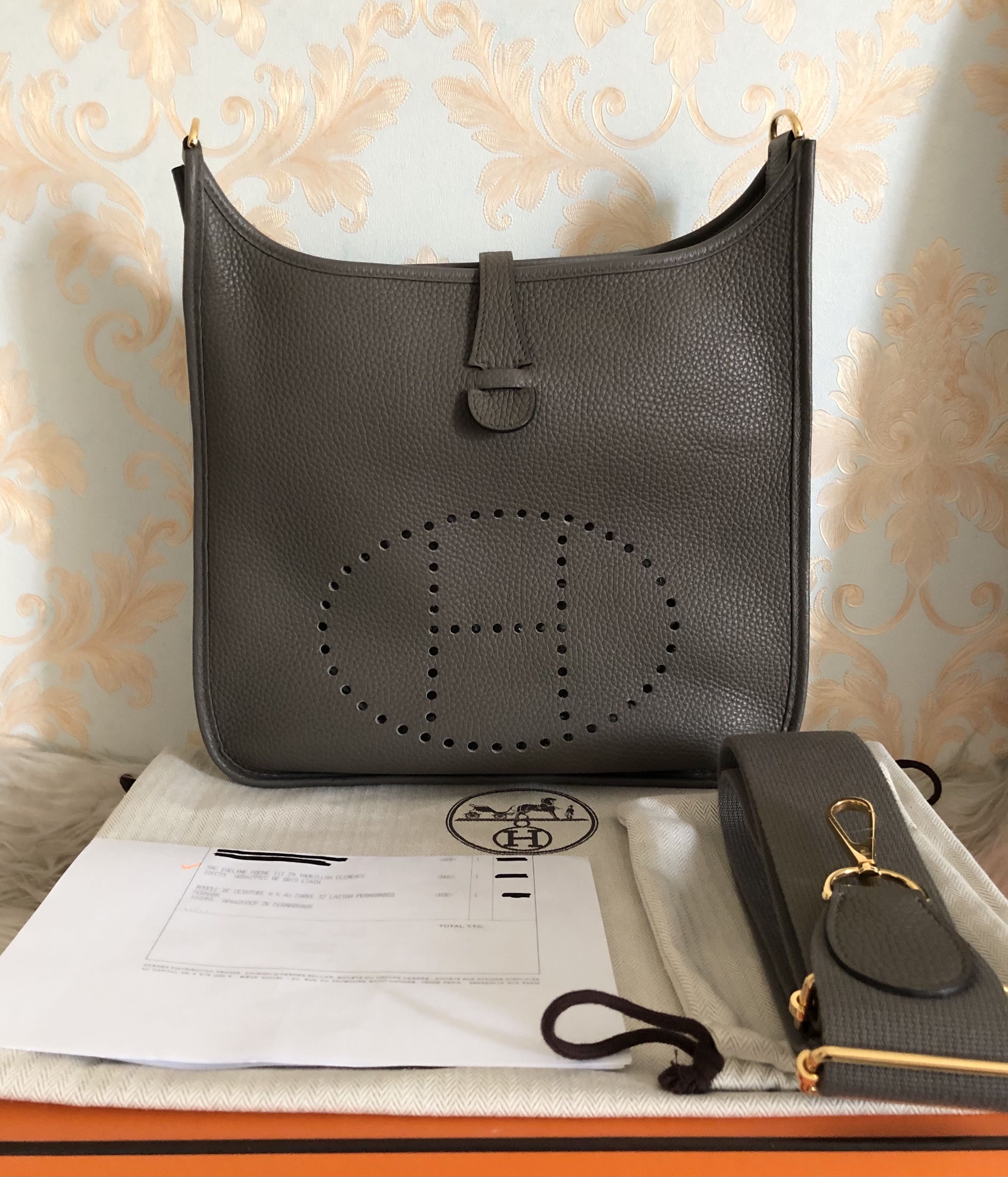 Hermes evelyne etain store