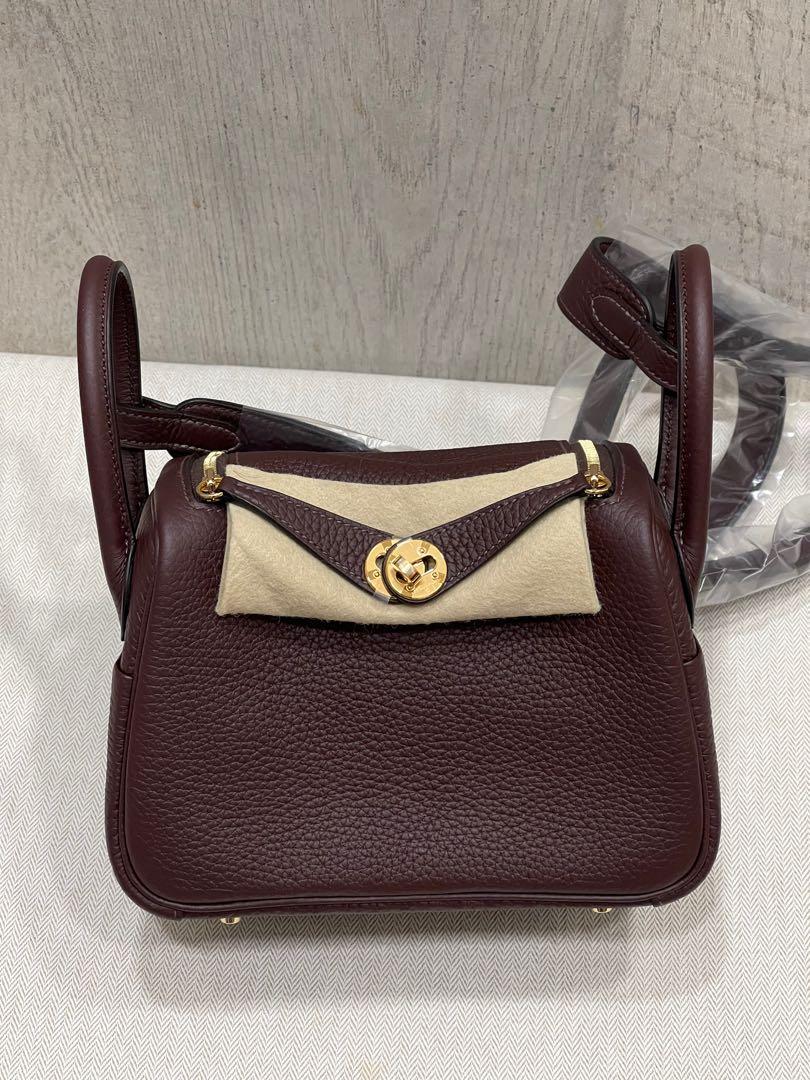 Mini lindy rouge sellier clearance
