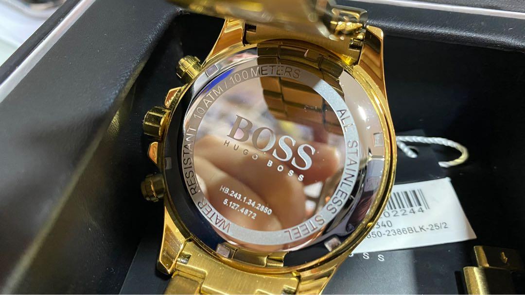 HUGO BOSS HB1513340 IKON MEN S GOLD CHRONOGRAPH WATCH