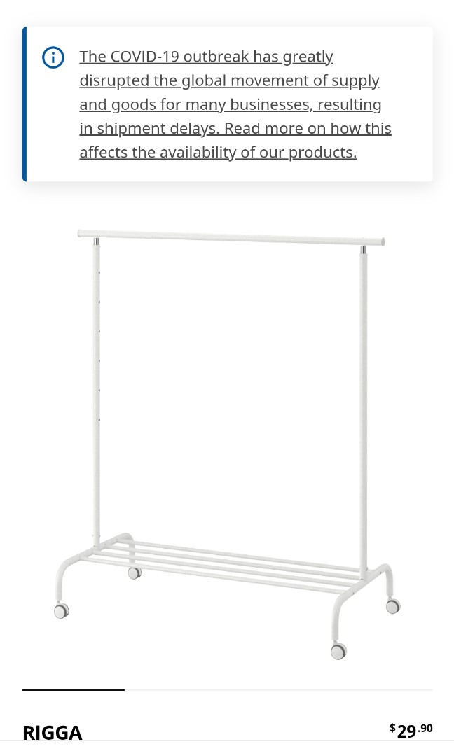IKEA Rigga Clothes Rack, Furniture & Home Living, Furniture, Shelves