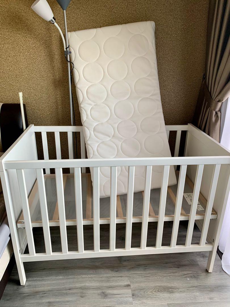 Ikea Sundvik Cot and Skonast Mattress Babies Kids Baby Nursery