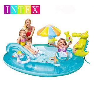 [RESTOCKED] Intex Crocodile Inflatable Swimming Pool with Slide for Kids