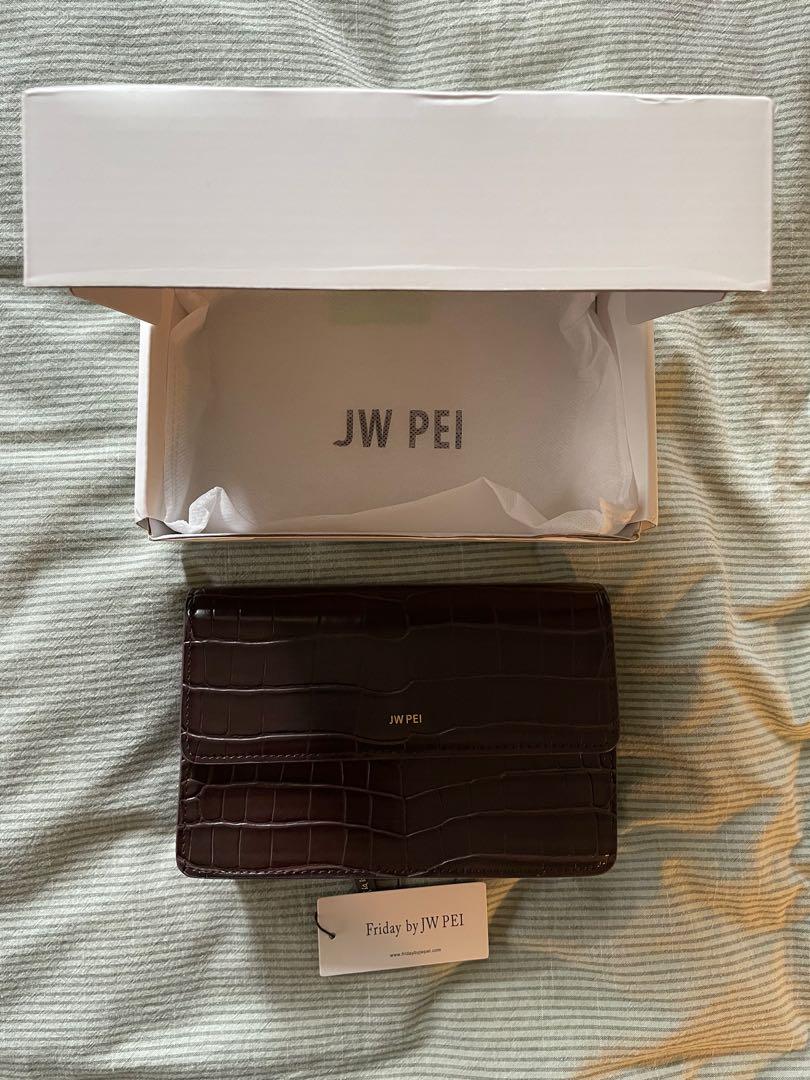 JW Pei Julia Acrylic Crossbody bag in Nutella Croc