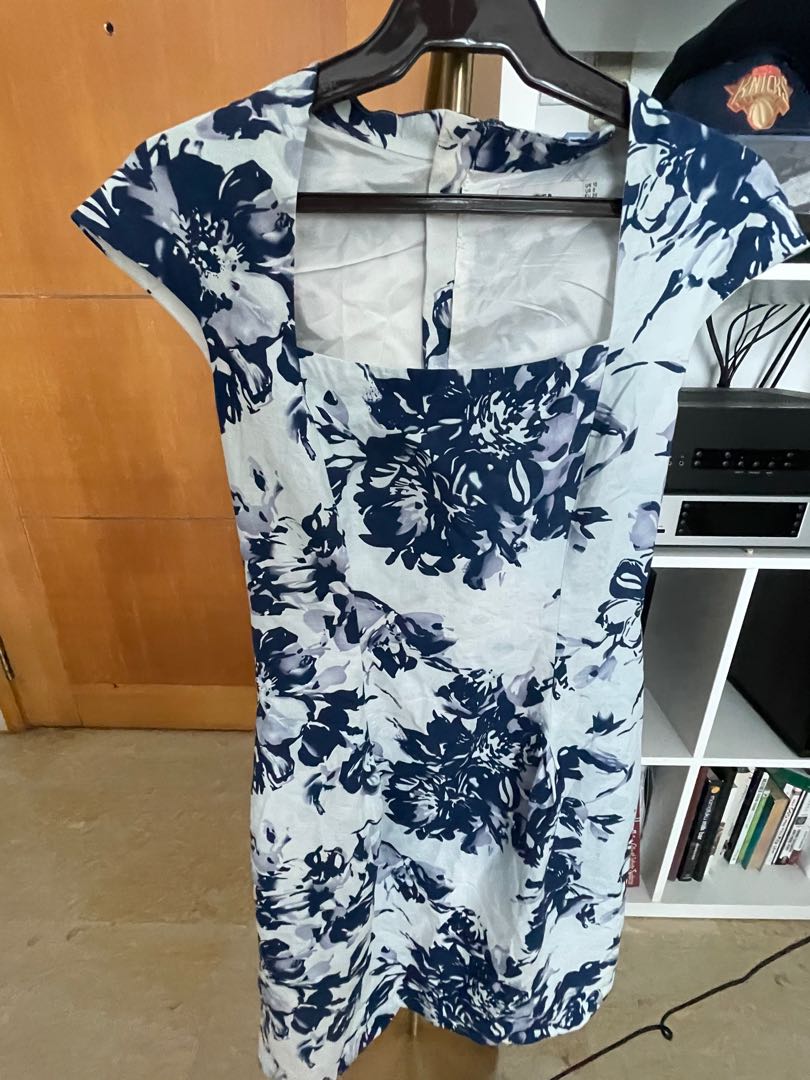 karen millen blue floral dress