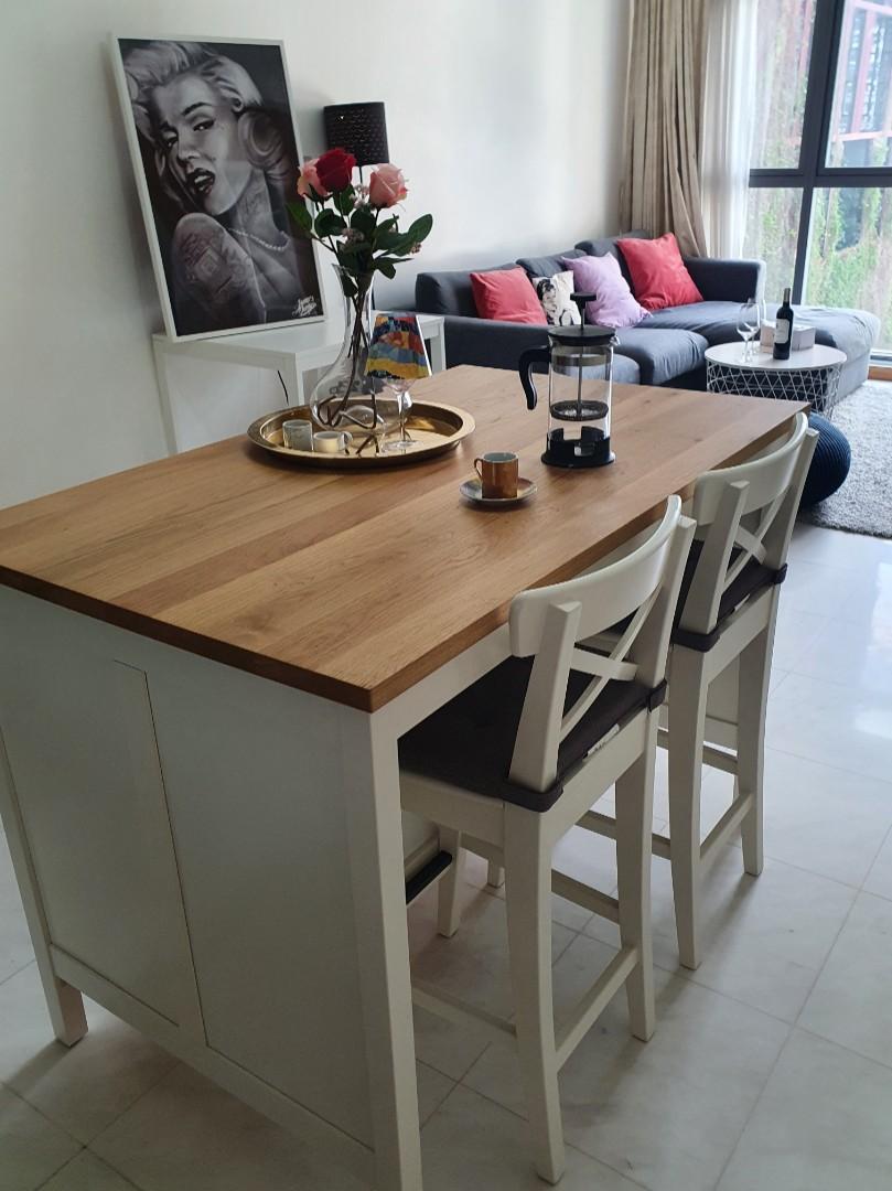 Kitchen island 2 high chairs Furniture Home Living Furniture