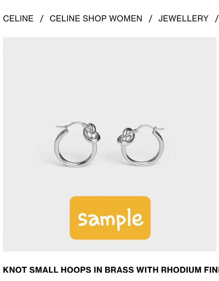 Celine knot hoop best sale earrings