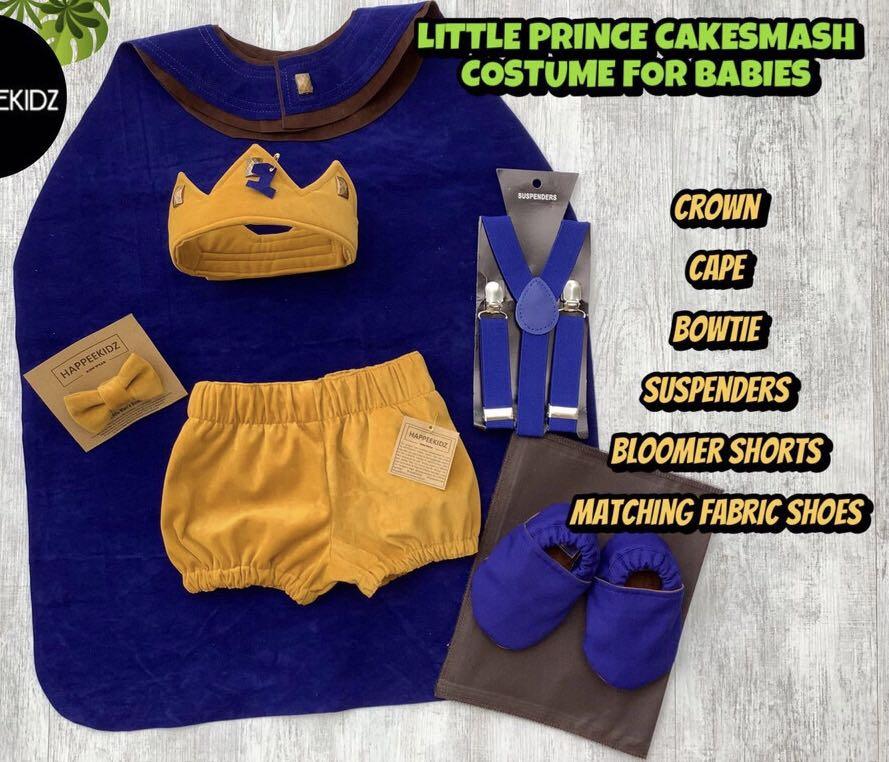 LITTLE PRINCE CAKE SMASH COSTUME (Category: Babies & Kids Fashion) located in Sogod. Submitted by chell_1582 (Listing ID 1081260951, Image 2). Description: Used once during his Pre birthday shoot Fits 1yo baby.