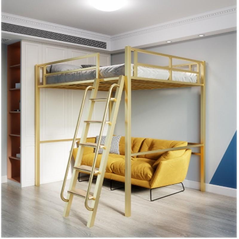 White and gold loft shop bed