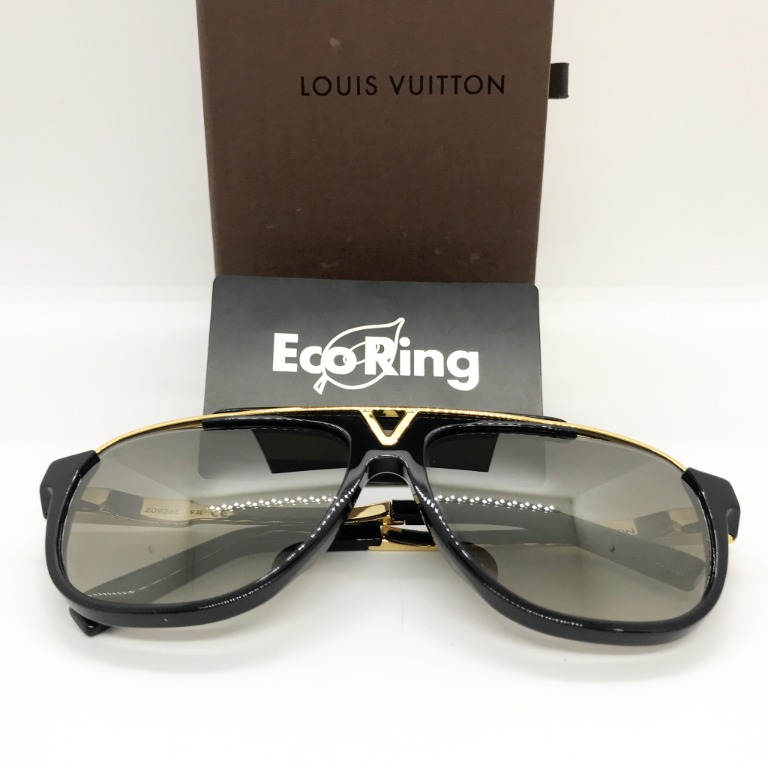 LOUIS VUITTON MASCOT Black And Gold Frame Sunglasses Z0936E Aviator  Designer  $435.00 - PicClick