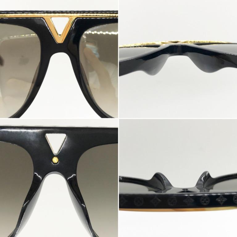 LOUIS VUITTON MASCOT Black And Gold Frame Sunglasses Z0936E Aviator  Designer  $435.00 - PicClick