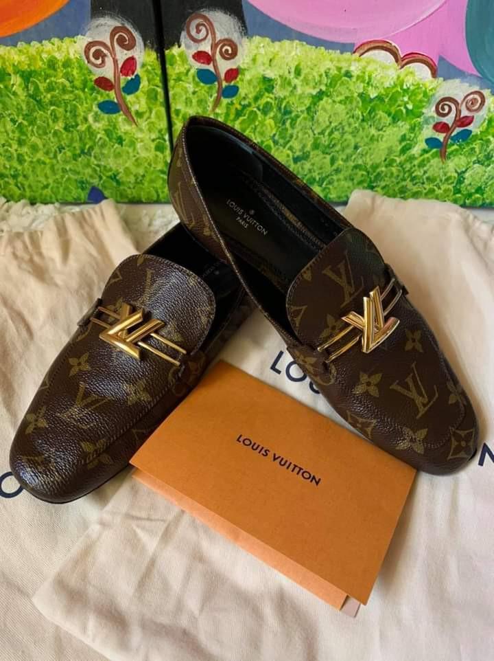 LOUIS VUITTON MONOGRAM UPPERCASE LOAFERS