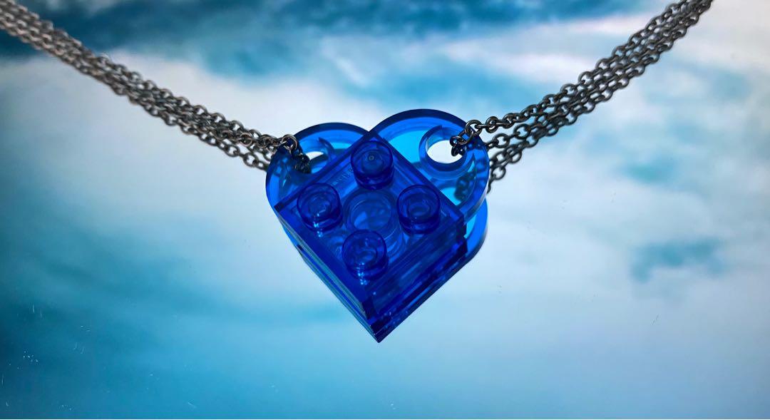 Valentines lego heart necklace clearance