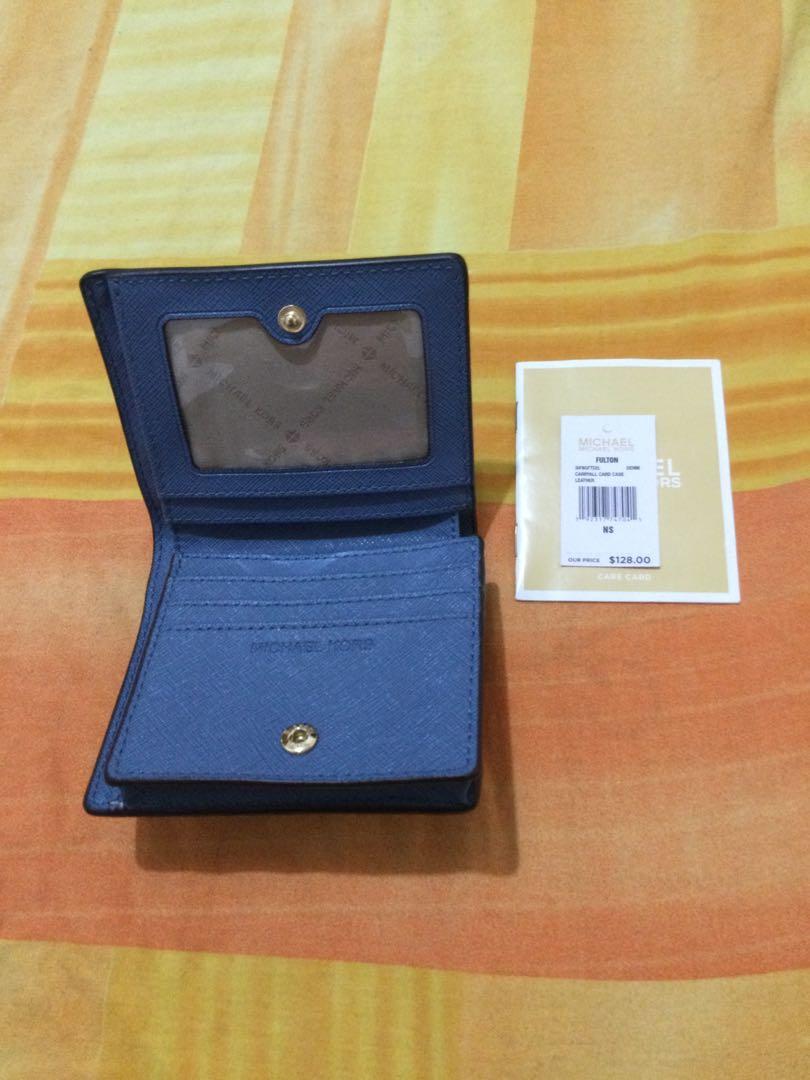 Michael kors fulton wallet blue deals