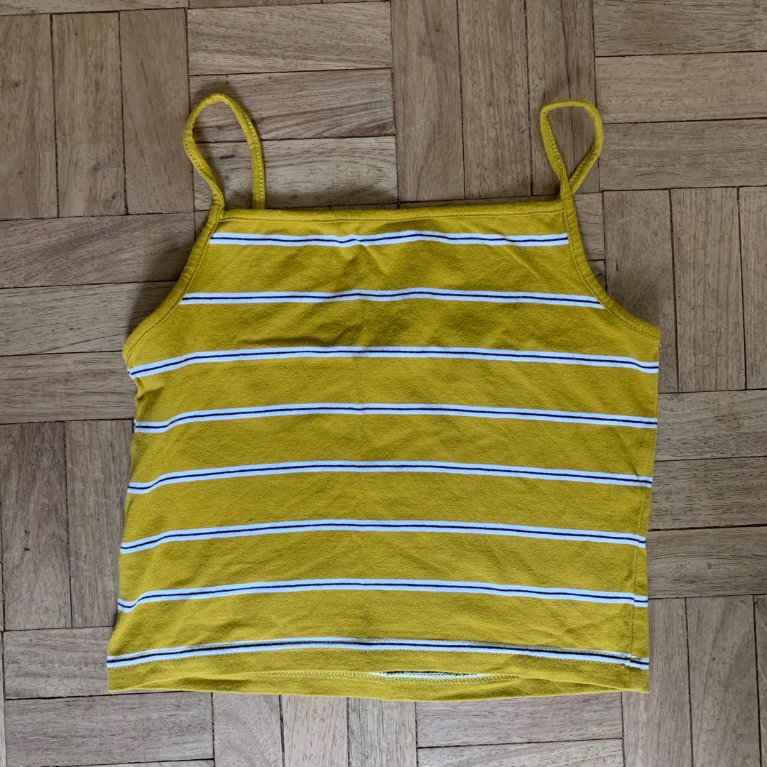 yellow spaghetti strap top