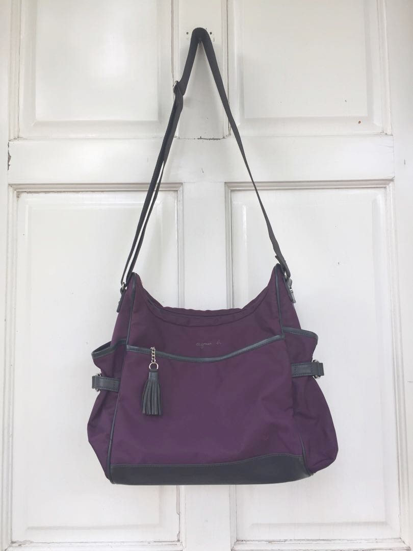 Sale! Agnes B. Nylon Shoulder Bag, Women's Fashion, Bags & Wallets ...